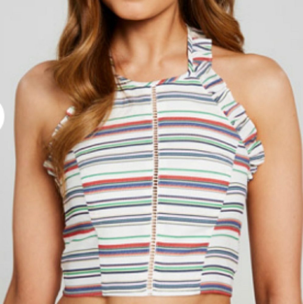 Cropped halter playsuit, never worn, wrong size.